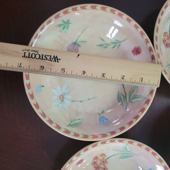 Royal Worcester Gardeners Journal Cereal Bowls Set Of 4 - Picture 6 of 6